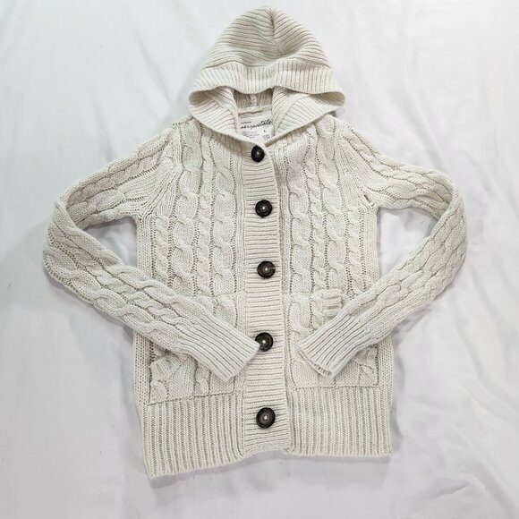 Aeropostale Sweaters - Aeropostale Y2K Cableknit button down Sweater Hoodie Large